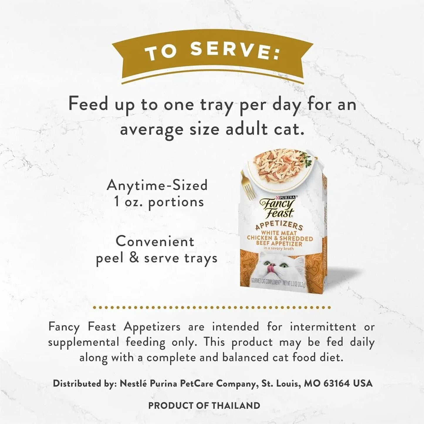 Purina  Grain-Free Cat Food Topper Appetizer with White Meat Chicken and Shredded Beef - Pack of 10 (1.1 oz. Trays)