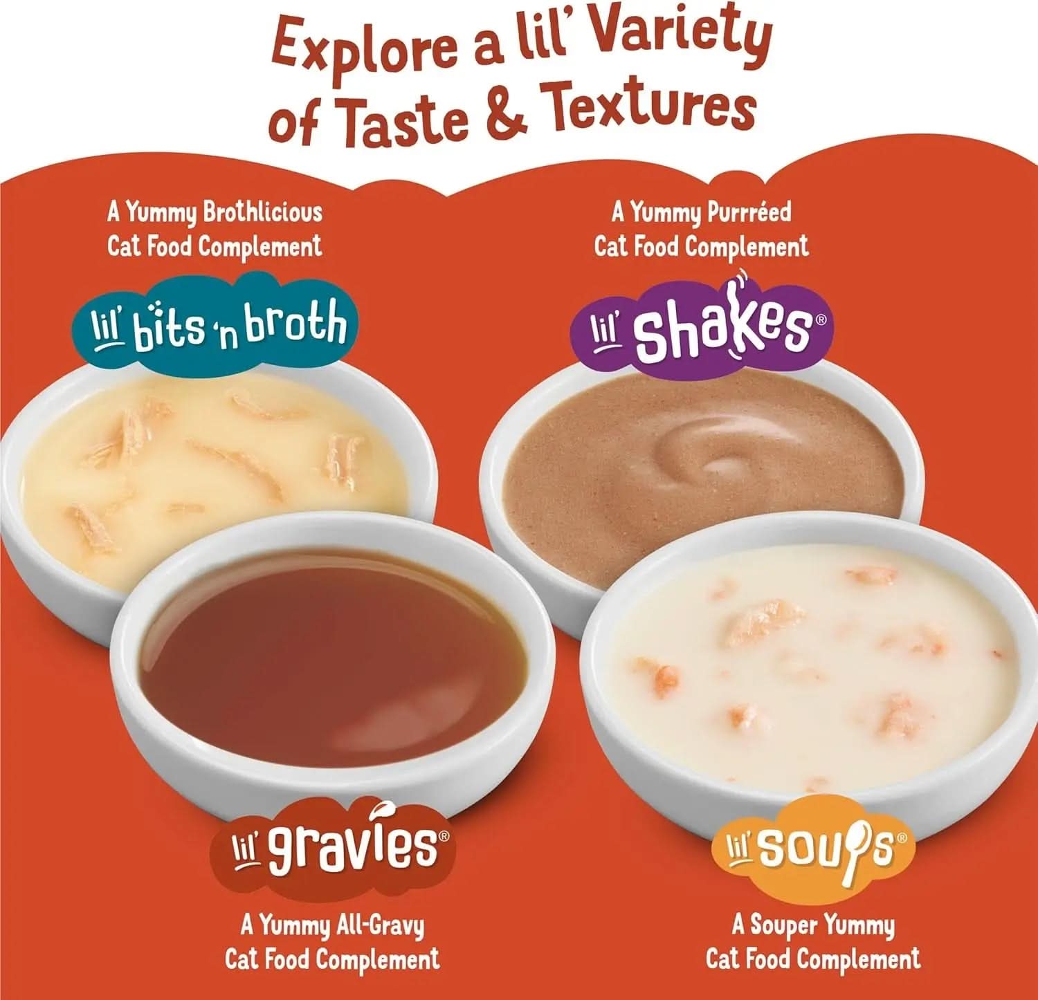 Purina  Lil' Gravies Roasted Chicken Flavor Lickable Cat Treats - Pack of 16 Pouches (1.55 Oz. Each)