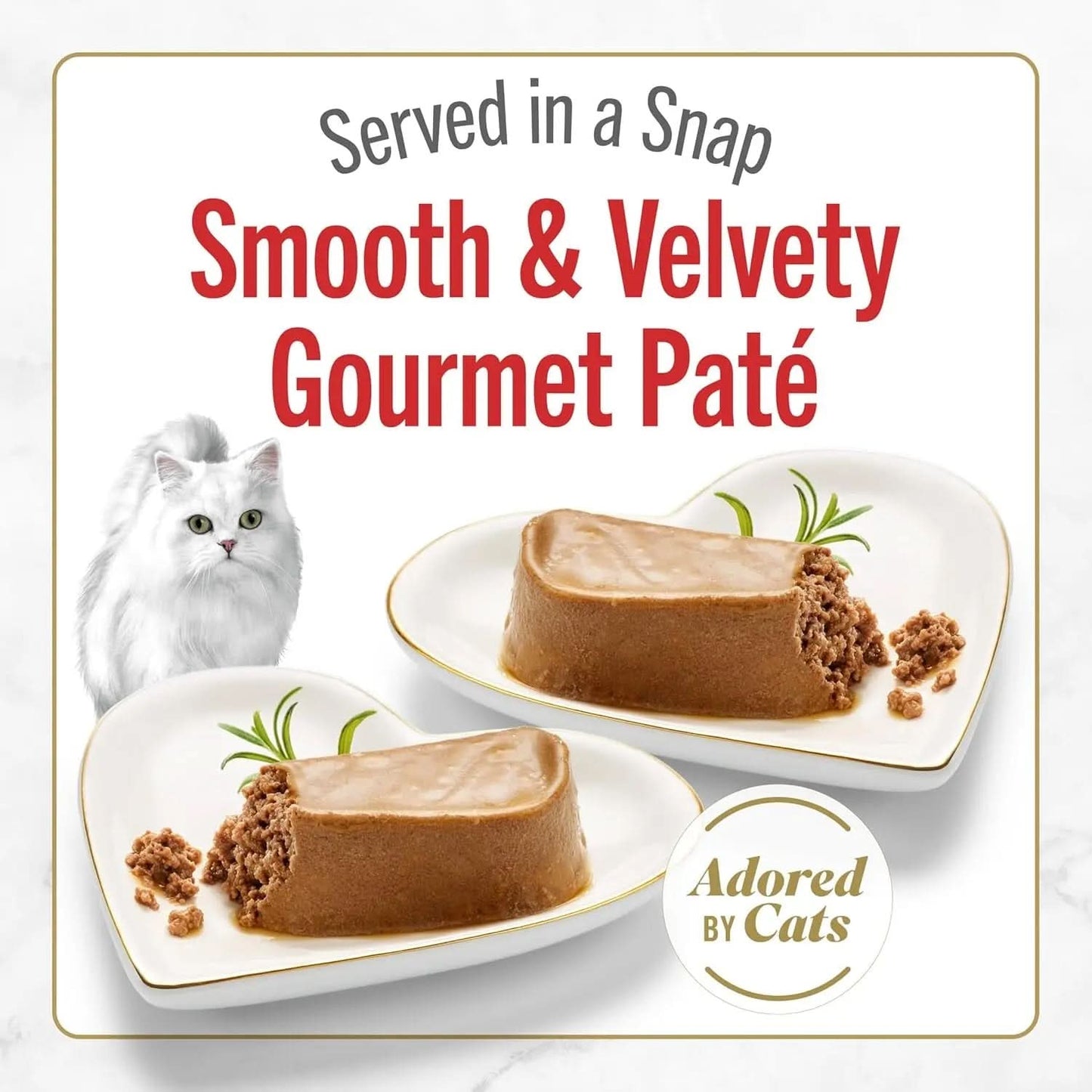 Purina  Petites Gourmet Wet Cat Food Pâté Tender Beef Entrée - Pack of 12 Tubs (2.8 Oz. Each)