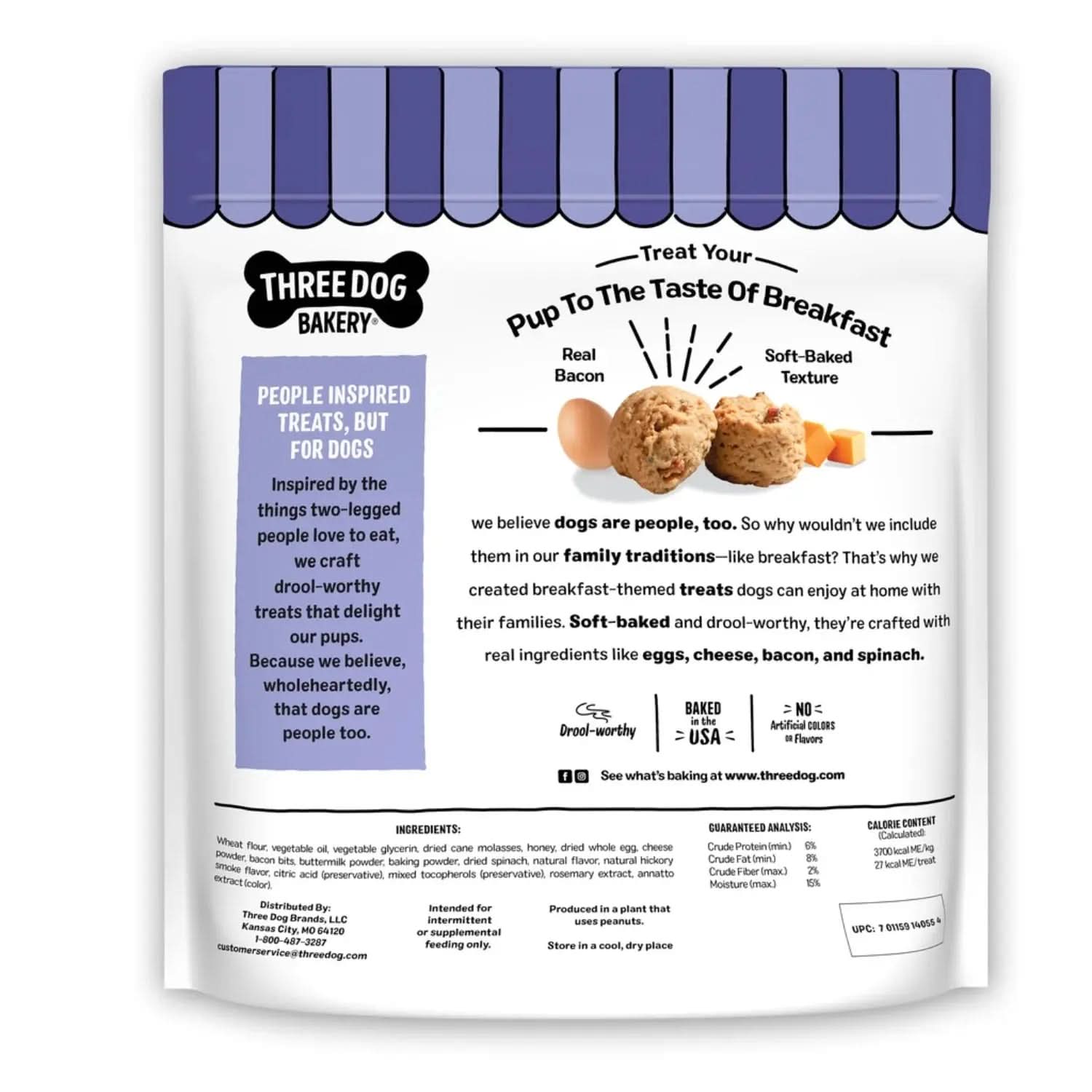 Quiche Bites, Egg, Bacon, Cheese and Spinach Flavored Soft Baked Dog Treats, 25 Oz.