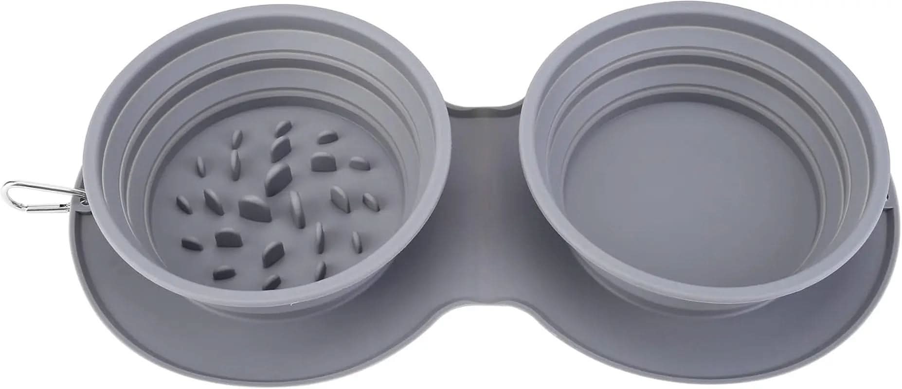 Silicone Slow Feeder Dog Bowl - Non-Toxic, Spill-Proof, and Non-Skid Design for Healthy Eating for Dogs, Puppies, and Cats