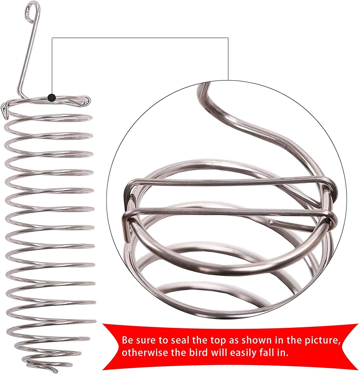 Stainless Steel Bird Food Holder - Foraging Toy for Parrots, 25 cm Long, 82 g Weight, Suitable for Nuts, Fruits, Vegetables, Grains, and Chew Toys for Conures, Parakeets, and Cockatoos