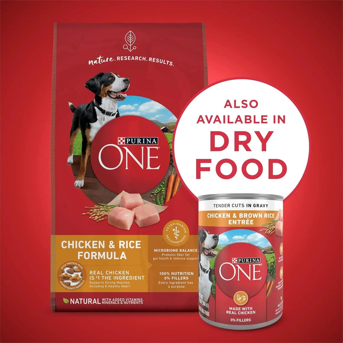 Tender Cuts Chicken and Brown Rice Wet Dog Food in Gravy - 12 Pack, 13 oz Cans