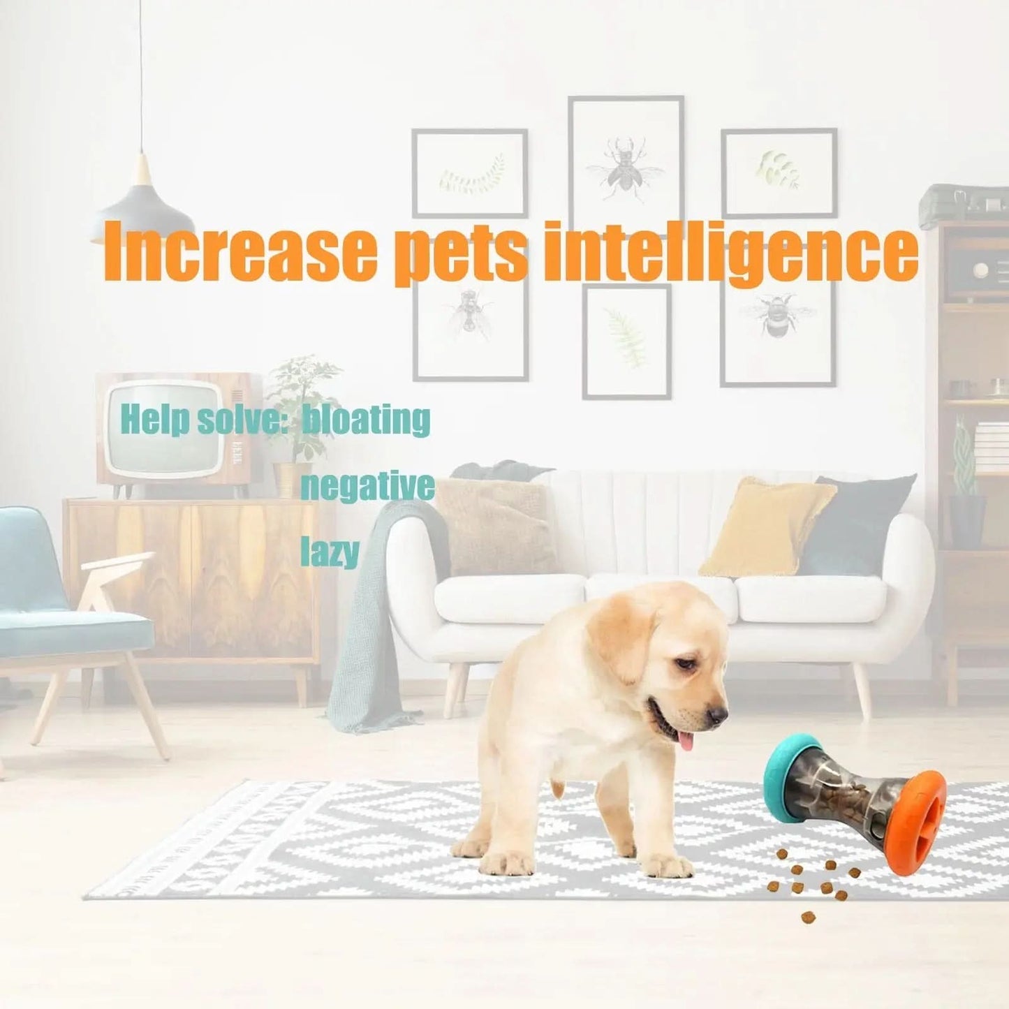 Treat Dispensing Slow Feeder,Interactive Dog Puzzle Toy, Dogs Enrichment Toy to Keep Them Busy