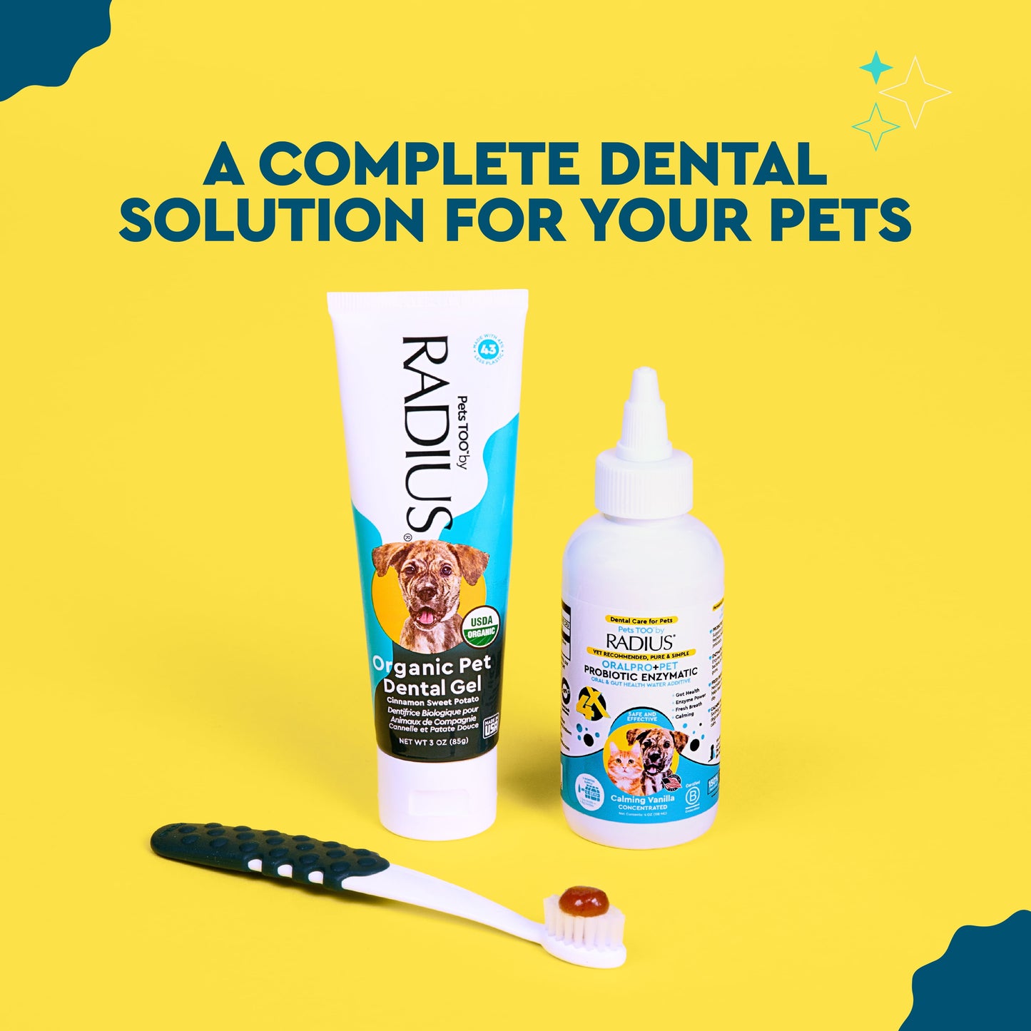 USDA Organic Canine Dog Gel Pet Toothpaste, Sweet Potato Cinnamon Flavor, 3.0 Oz Tube
