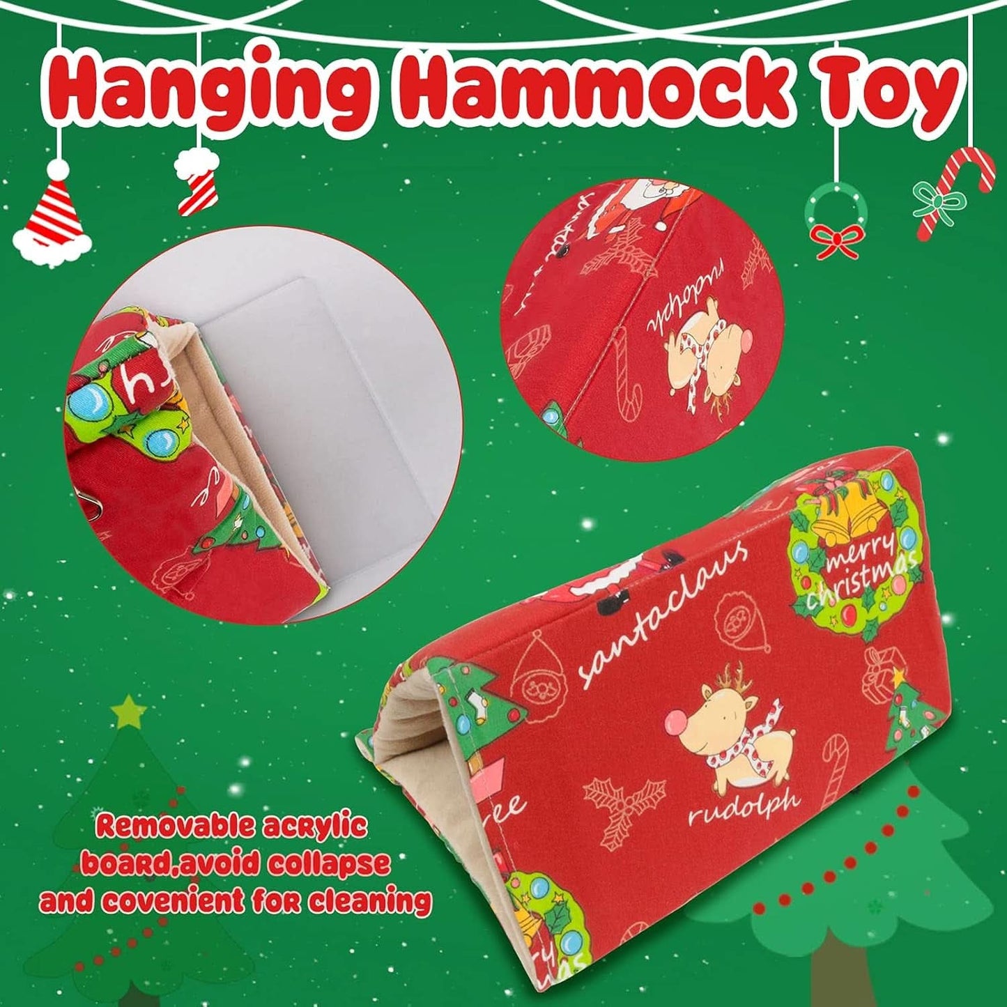 Velvet Hanging Hammock Bed for Birds - Plush Fluffy Hideaway for African Grey, Cockatoo, and Small Amazon Parrots