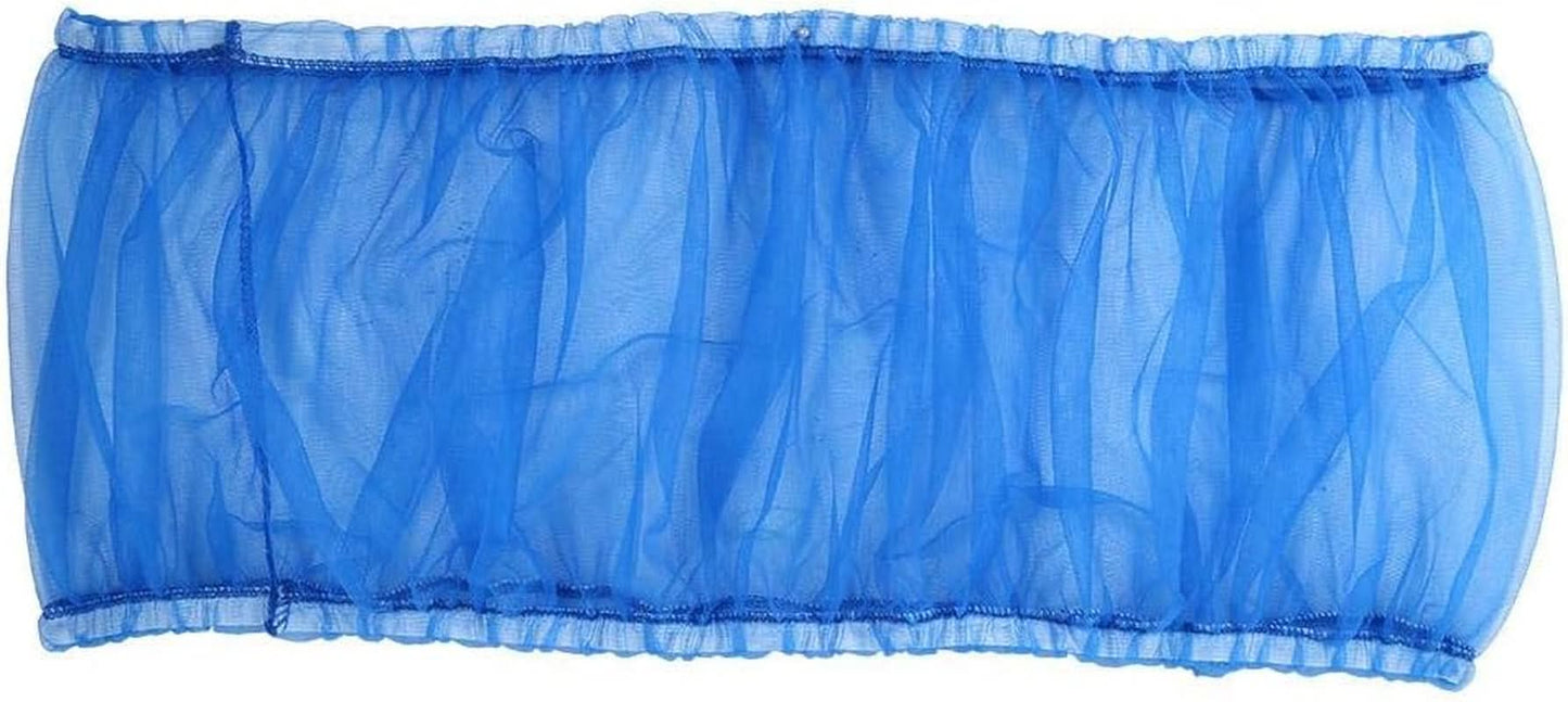 Ventilated Nylon Mesh Bird Cage Cover with Skirt Seed Catcher for Parrot Accessories - Blue