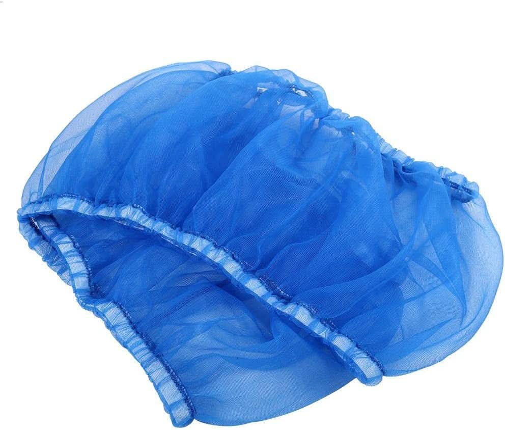 Ventilated Nylon Mesh Bird Cage Cover with Skirt Seed Catcher for Parrot Accessories - Blue