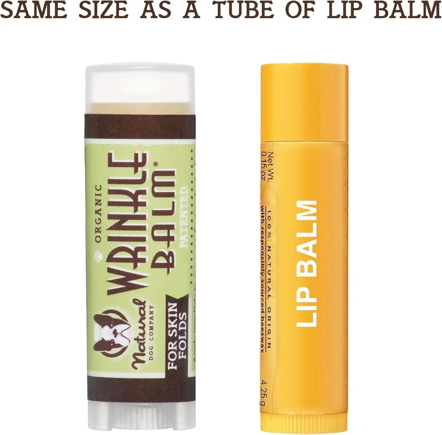 Wrinkle Balm for Dog Wrinkles (0.15 Oz) All-Natural, Lick-Safe Dog Lotion for Dr
