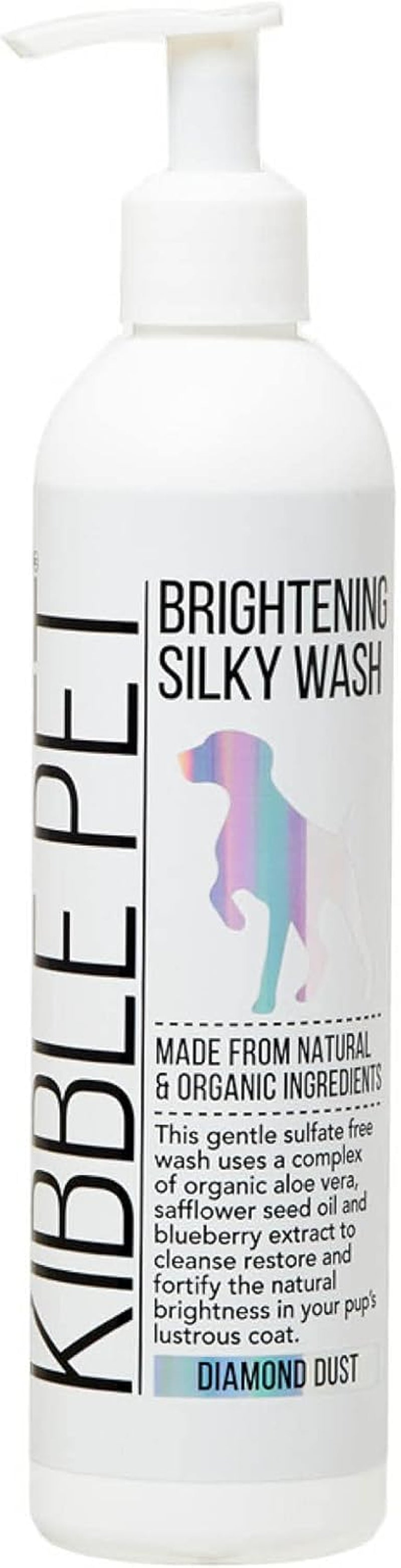 Brightening Silky Wash Dog Shampoo - Natural & Organic Grooming Treatment for Coat Cleansing and Restoration, Sulfate-Free, Made in the USA, 10 Oz