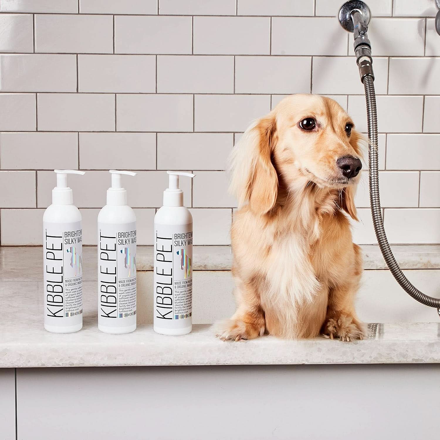 Brightening Silky Wash Dog Shampoo - Natural & Organic Grooming Treatment for Coat Cleansing and Restoration, Sulfate-Free, Made in the USA, 10 Oz