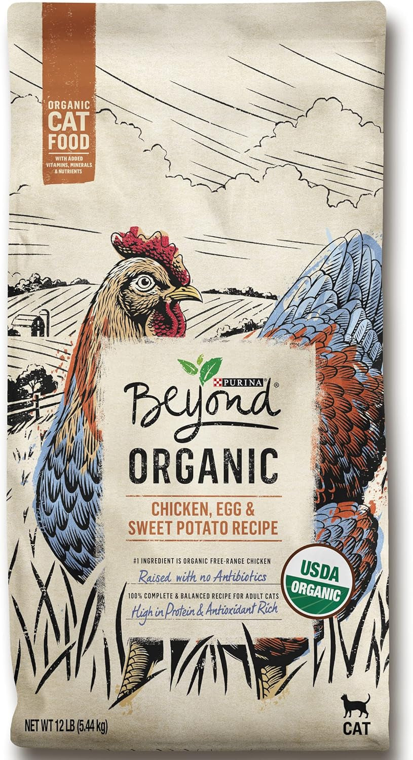 Purina High Protein Adult Dry Cat Food with Organic Chicken, Egg, and Sweet Potato - 12 lb Bag