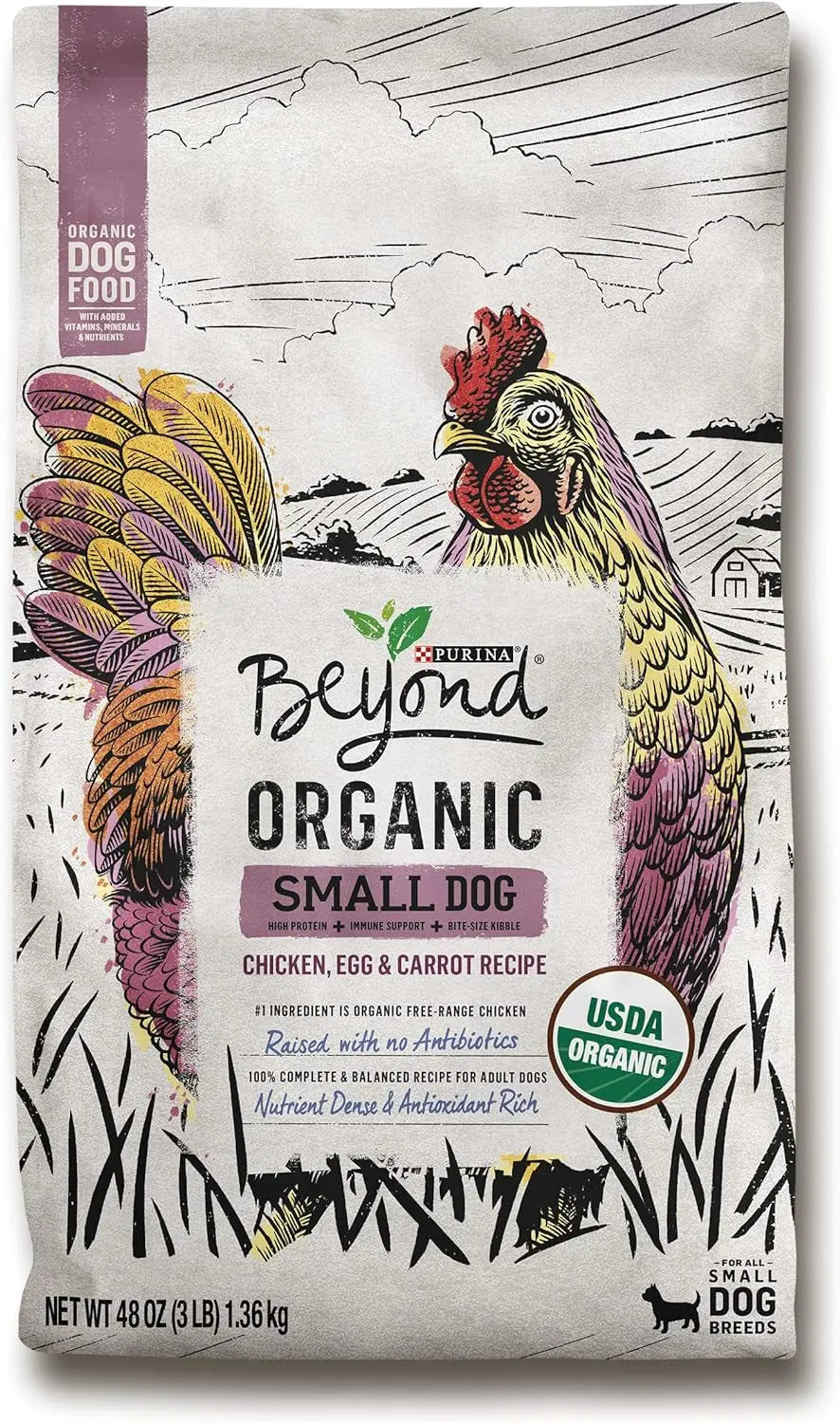 Purina High-Protein Small Breed Adult Dry Dog Food with Organic Chicken, Egg, and Carrot Recipe - 3 lb Bag