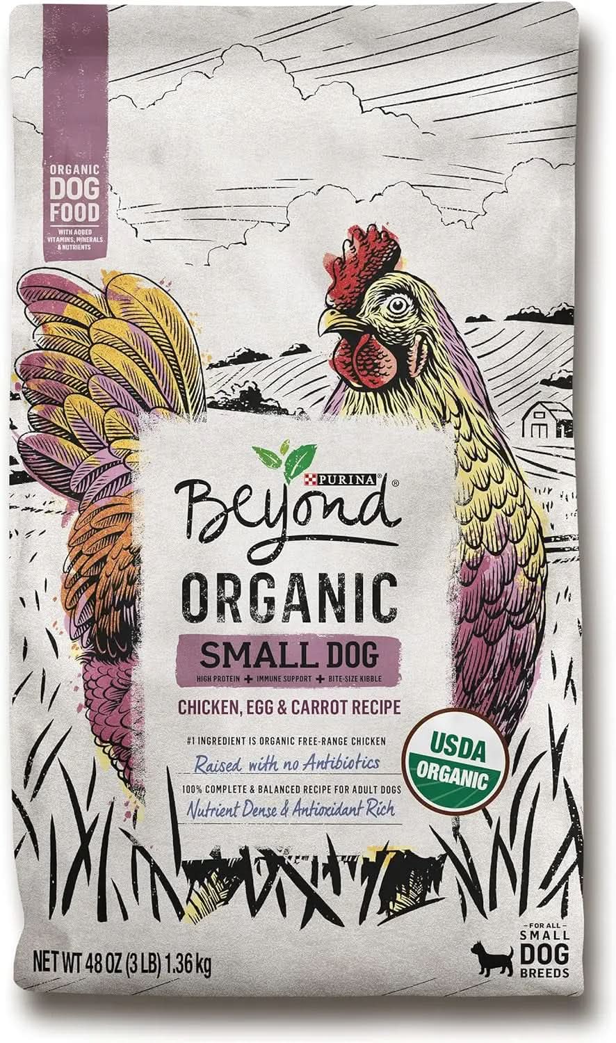 Purina High-Protein Small Breed Adult Dry Dog Food with Organic Chicken, Egg, and Carrot Recipe - 3 lb Bag