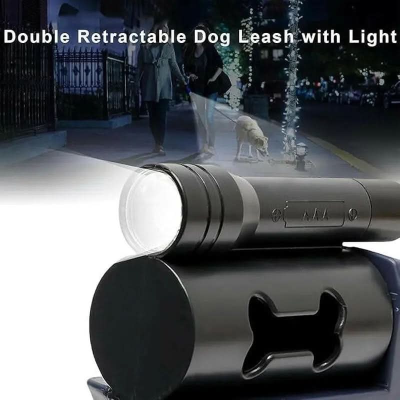 Tangle-Free Dual Dog Leash with 360° Swivel Head – for 2 Small to Medium Dogs (30 Lbs), 10Ft Retractable Leash, Lightweight Anti-Wear Handle, Dogaccessories,Puppy Essentials