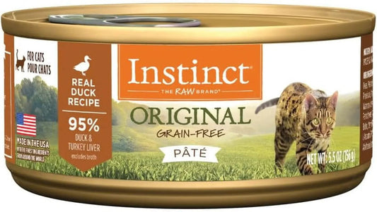 Original Grain-Free Wet Cat Food Pate with Real Duck, 5.5 Oz Cans (Pack of 12)