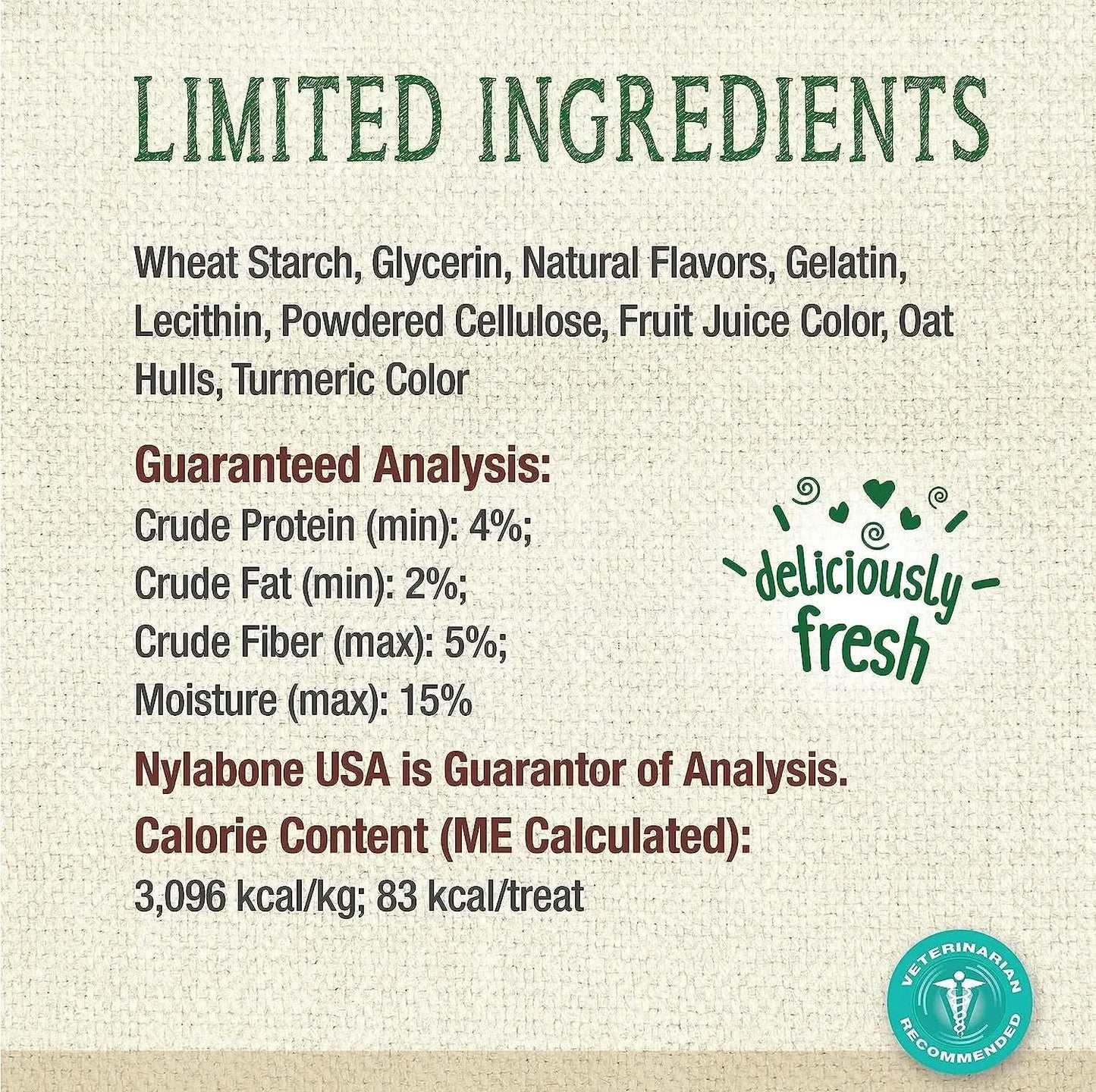 Nutri Dent Dental Treats for Dogs - Natural Teeth Cleaning and Breath Freshener - Fresh Breath Flavor, Medium Size (40 Count)