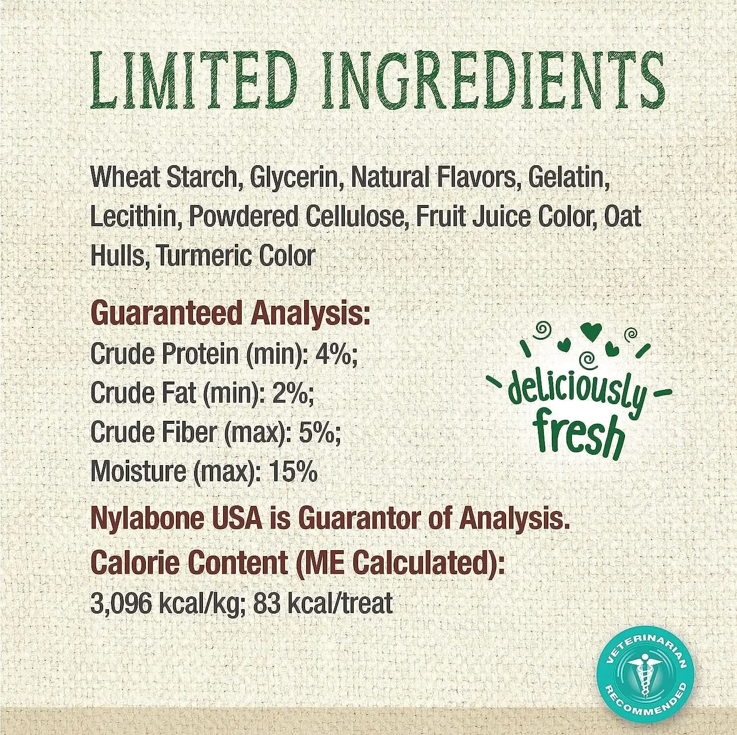 Nutri Dent Dental Treats for Dogs - Natural Teeth Cleaning and Breath Freshener - Fresh Breath Flavor, Medium Size (40 Count)