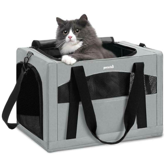 【Labordaysale】Pecute Cat Carrier Stable, Pet Carrier Breathable and Portable, Cat Carriers Bag with Scientific Hidden Partition