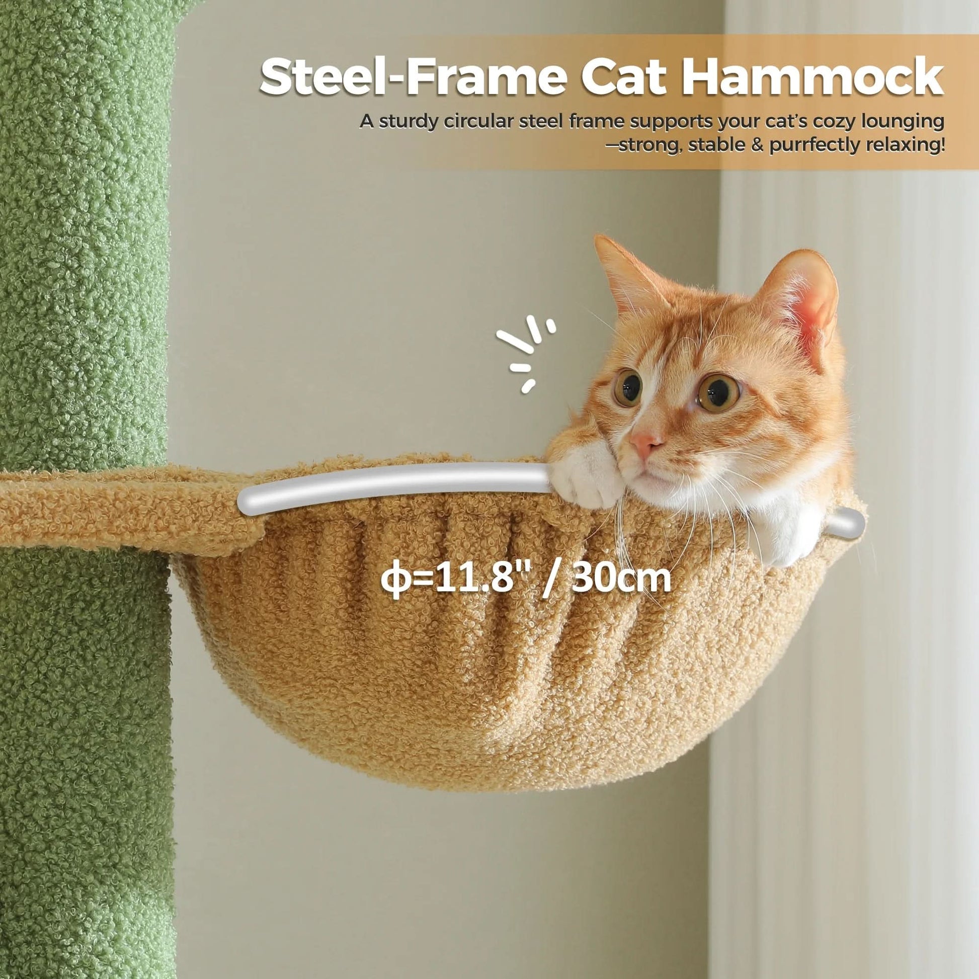 Tall Cat Tree Cactus Floor to Ceiling Cat Tower 95-108" Sisal Scratching Post for Indoor Cats