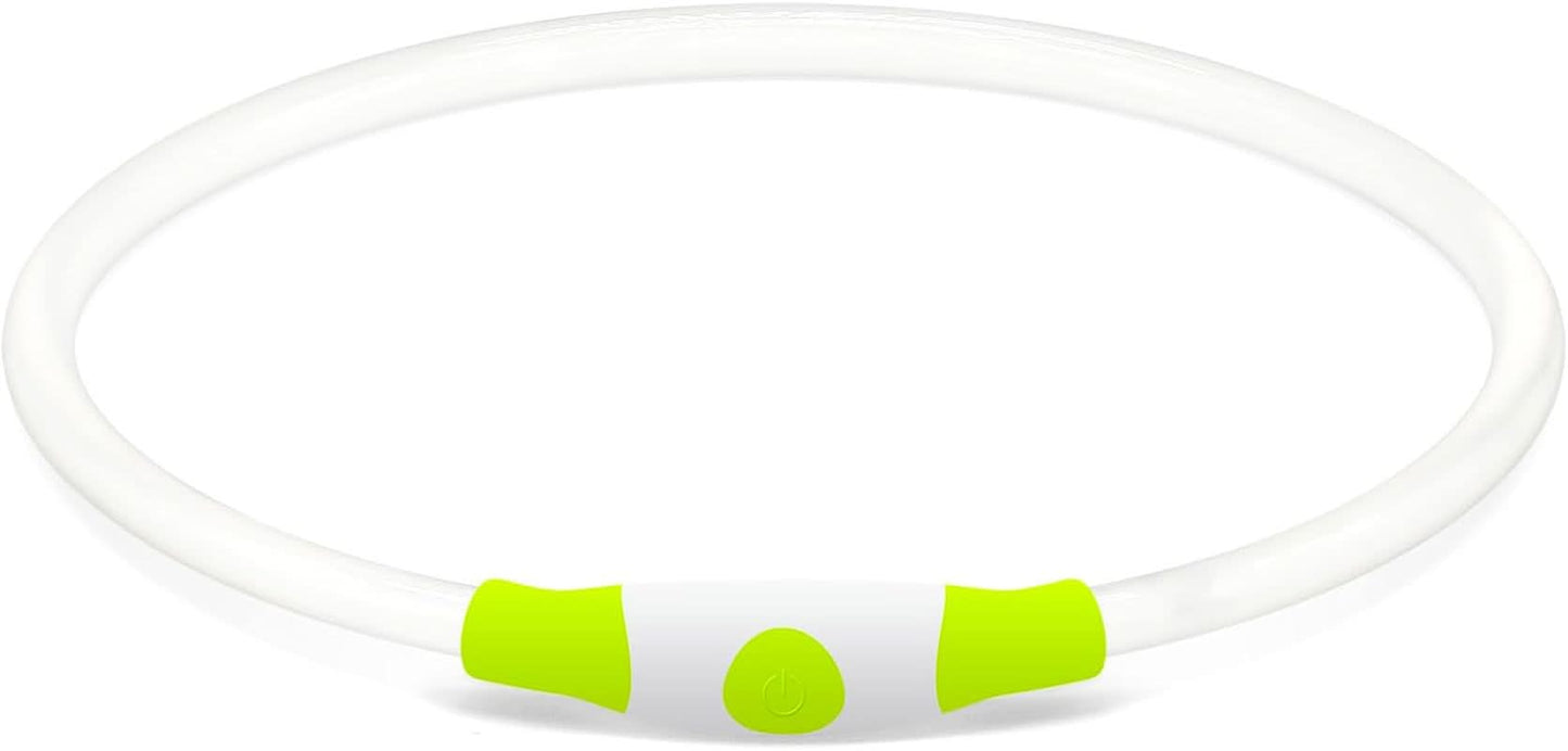 USB Rechargeable LED Dog Collar - Enhanced Night Visibility for Small, Medium, and Large Dogs (Green)