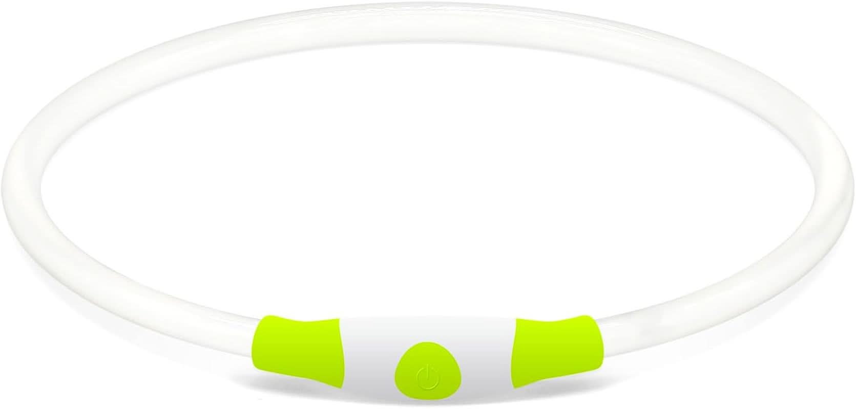 USB Rechargeable LED Dog Collar - Enhanced Night Visibility for Small, Medium, and Large Dogs (Green)