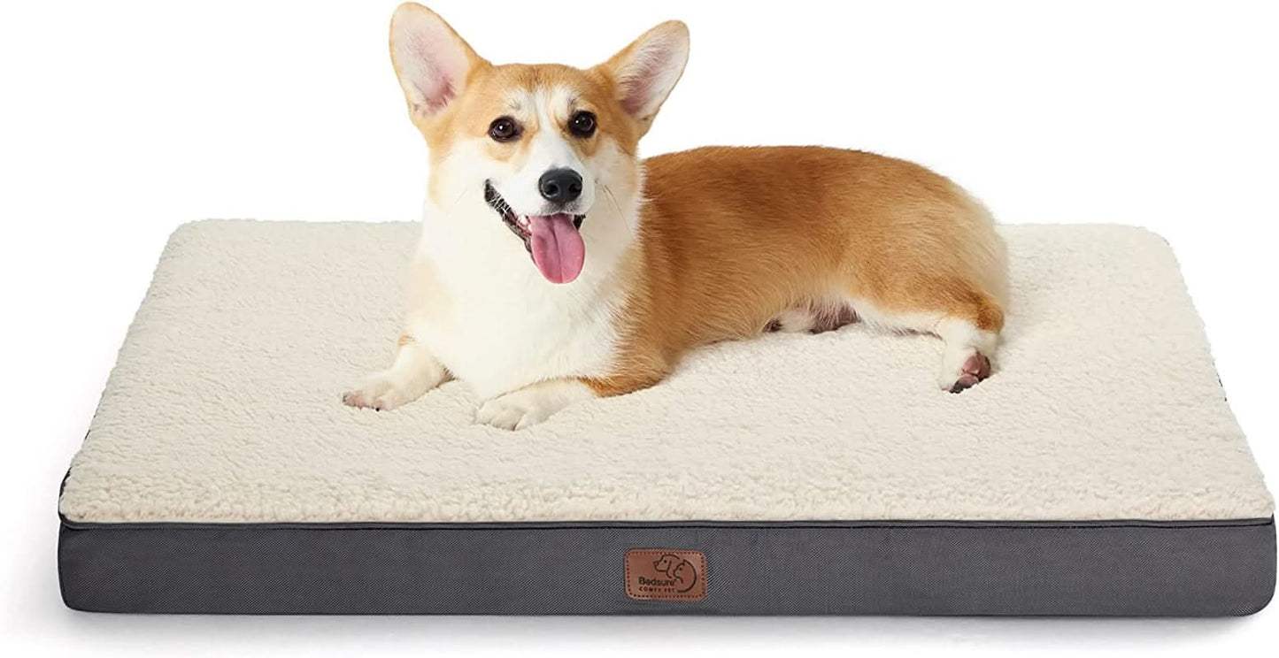 Medium Orthopedic Dog Bed - Removable Washable Cover with Egg Crate Foam, Ideal for Pets up to 35 lbs