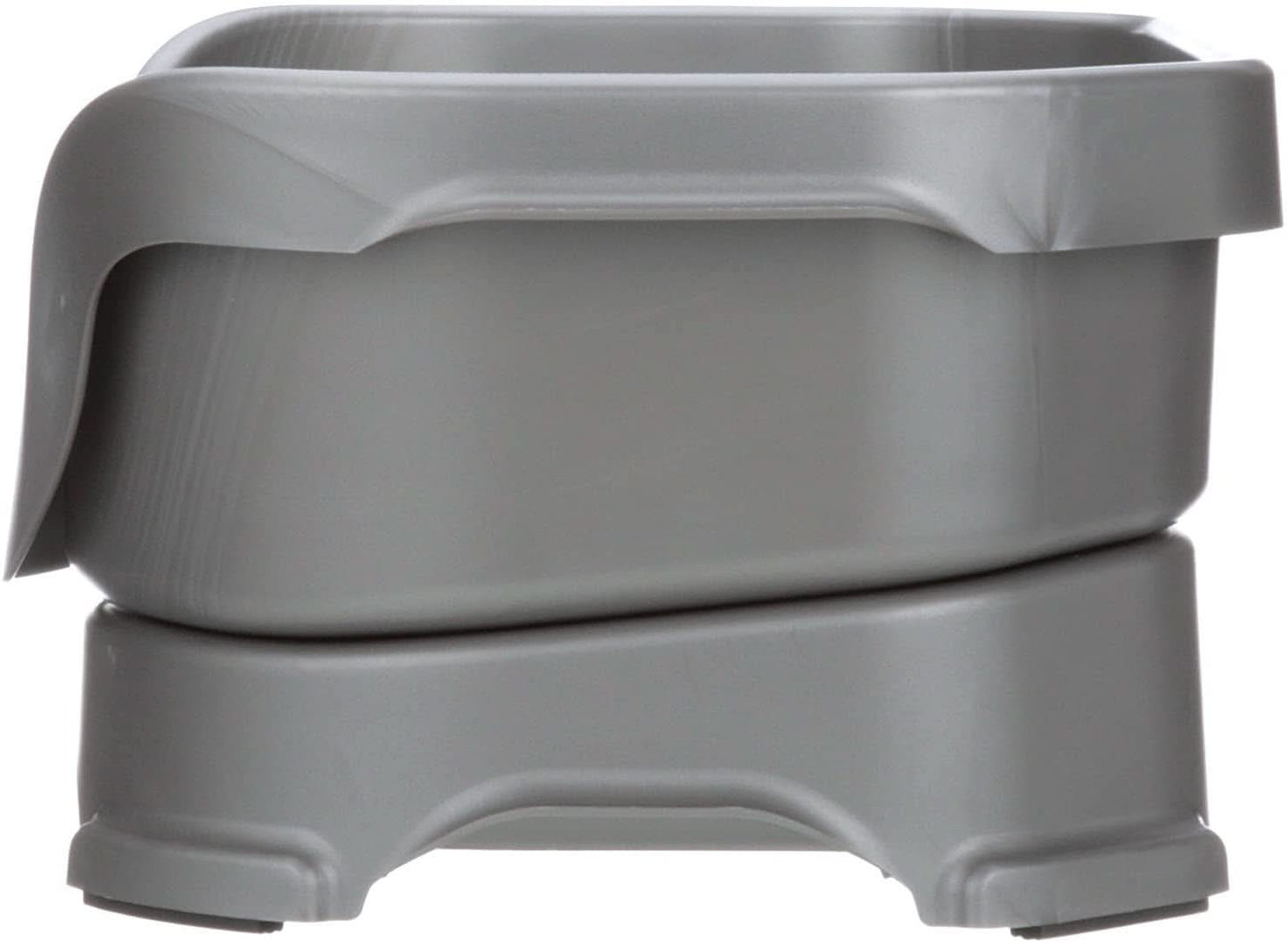 Deluxe Elevated Feeding Station for Small Dogs under 19 lbs - Mess-Proof and Spill-Proof Dog Bowl Set, Made in the USA, Grey