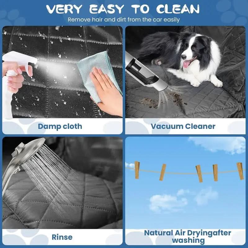 Nw7Lbs Back Seat Extender for Dogs Hard Bottom Dog Car Seat Extender Waterproof Foldable Backseat Cover & Travel Bed for Car Solid Pattern Machine Washable