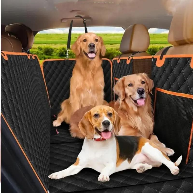 Nw7Lbs Back Seat Extender for Dogs Hard Bottom Dog Car Seat Extender Waterproof Foldable Backseat Cover & Travel Bed for Car Solid Pattern Machine Washable