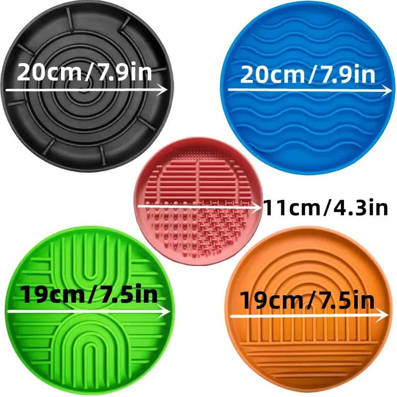 Slow Feed Anti-Slip Bowl for Cats and Puppies - Silicone Food Plate to Prevent Choking and Spills