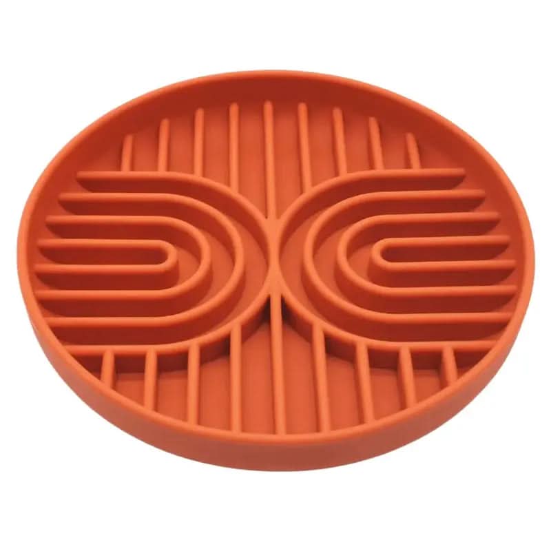 Slow Feed Anti-Slip Bowl for Cats and Puppies - Silicone Food Plate to Prevent Choking and Spills