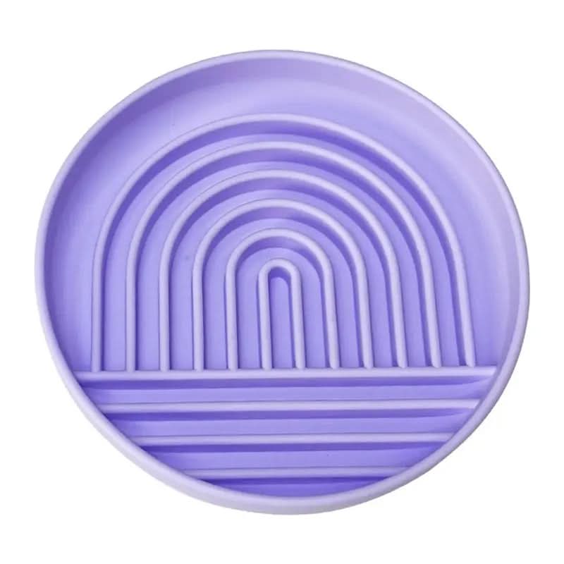 Slow Feed Anti-Slip Bowl for Cats and Puppies - Silicone Food Plate to Prevent Choking and Spills