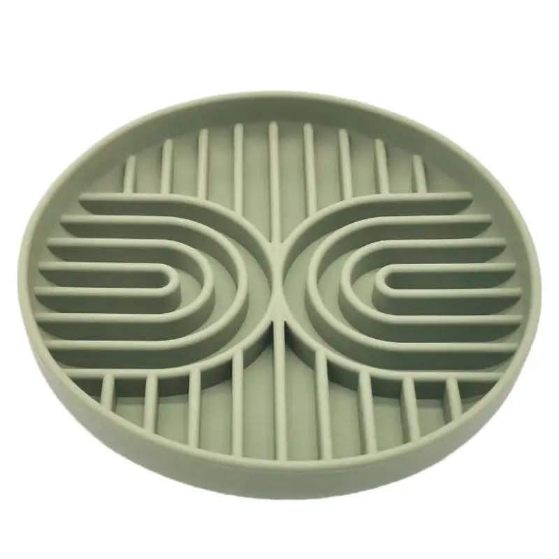 Slow Feed Anti-Slip Bowl for Cats and Puppies - Silicone Food Plate to Prevent Choking and Spills