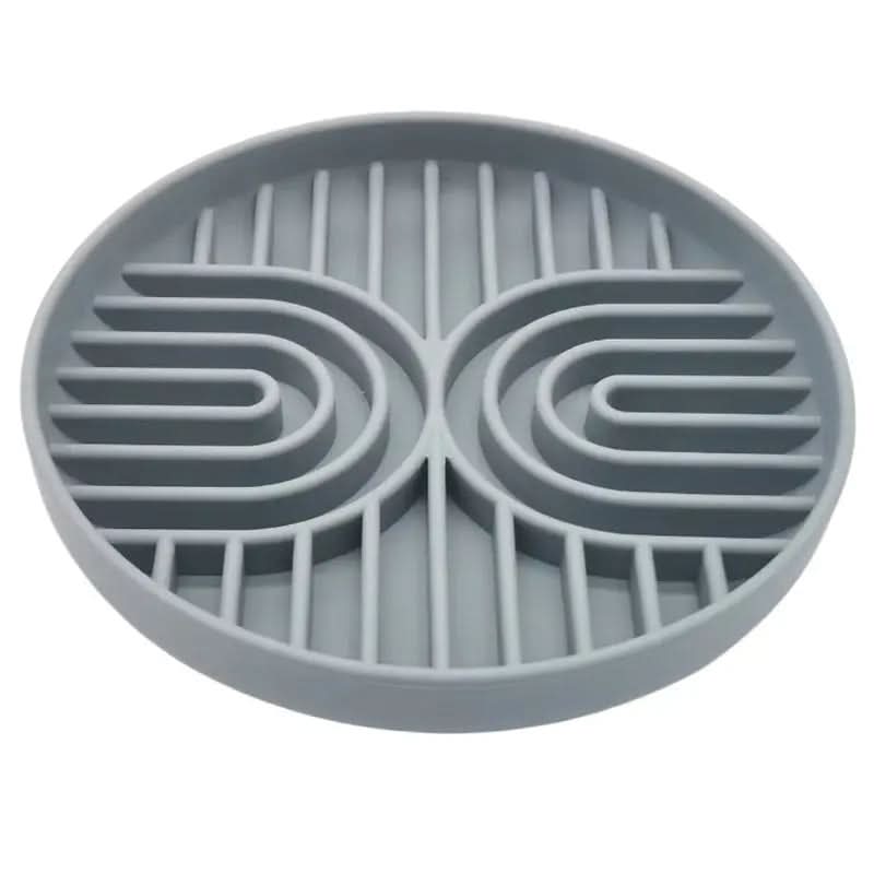 Slow Feed Anti-Slip Bowl for Cats and Puppies - Silicone Food Plate to Prevent Choking and Spills