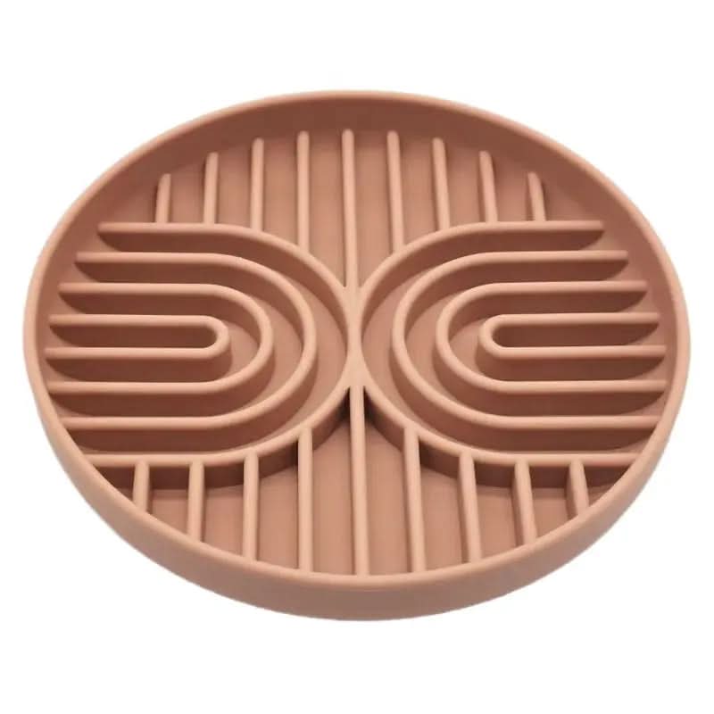 Slow Feed Anti-Slip Bowl for Cats and Puppies - Silicone Food Plate to Prevent Choking and Spills