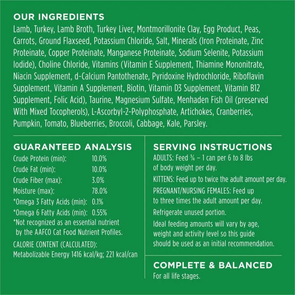 Original Grain-Free Real Lamb Recipe Natural Wet Cat Food, 5.5 Ounce (Pack of 12)