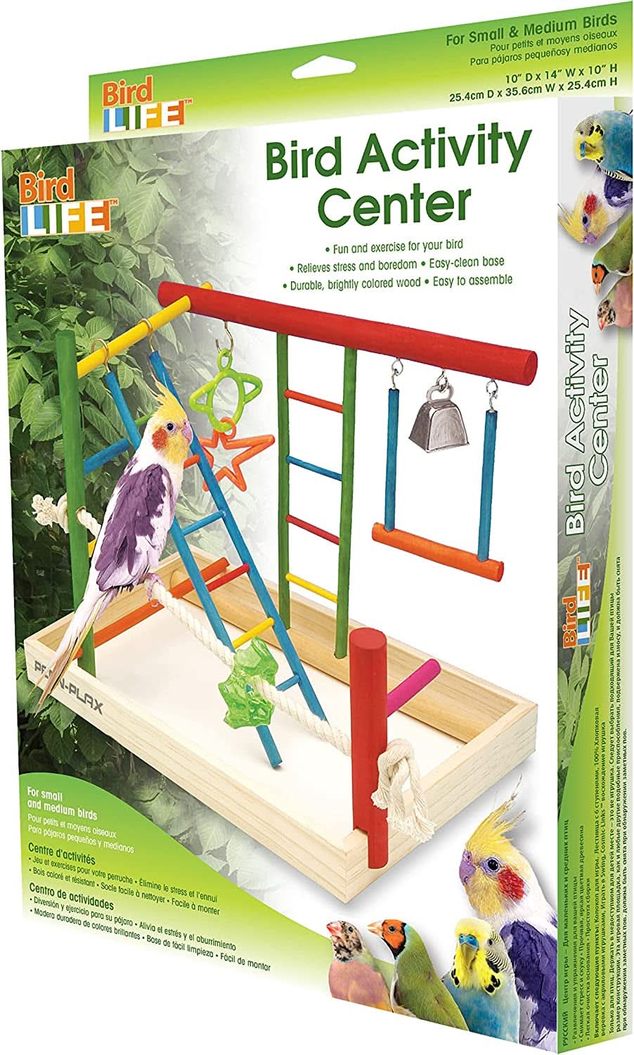 Bird Life Large Wooden Playpen for Cockatiels and Conures