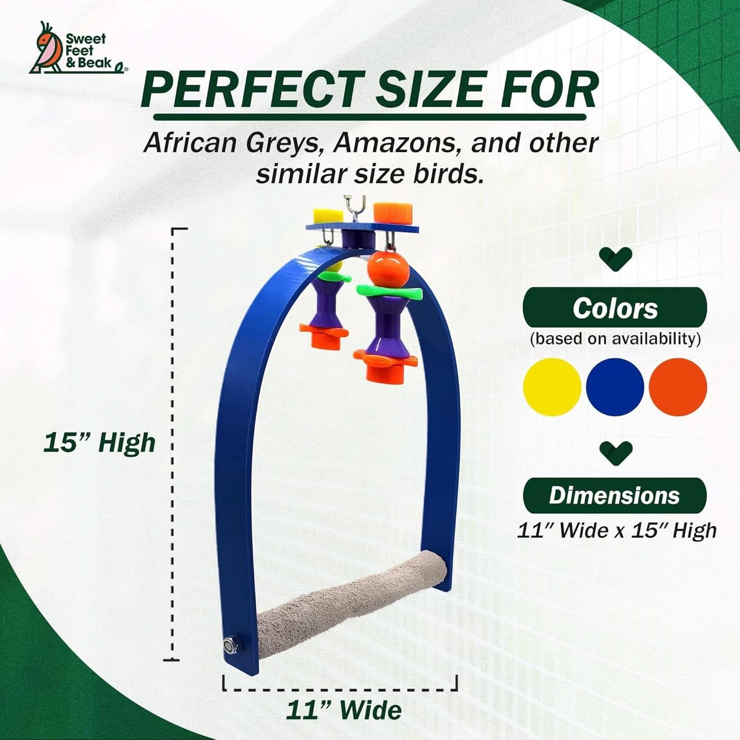 Large Whirly Bird - Engaging Cage Toy for Enhanced Visual and Physical Stimulation - Safe, Non-Toxic Accessories for Large Birds