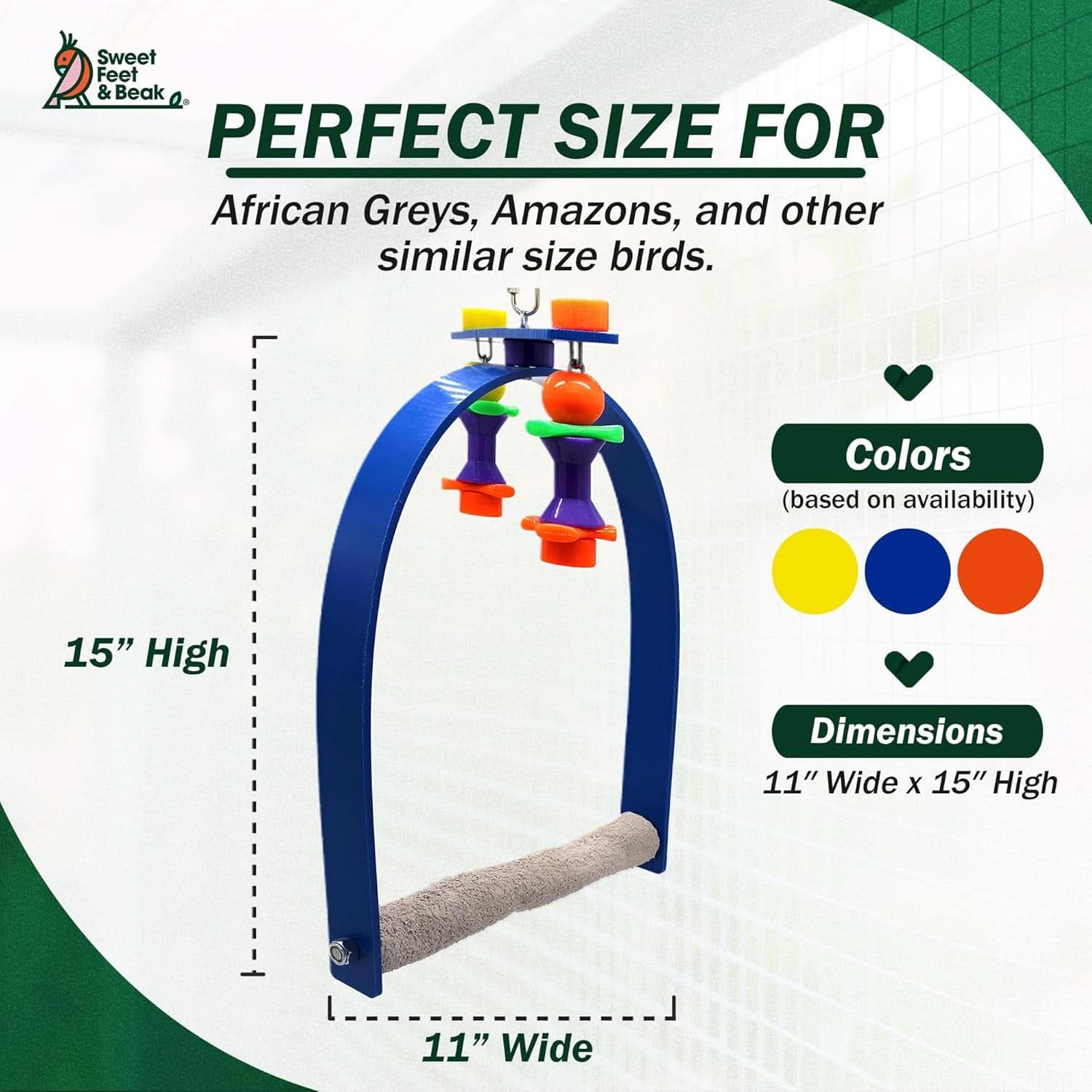 Large Whirly Bird - Engaging Cage Toy for Enhanced Visual and Physical Stimulation - Safe, Non-Toxic Accessories for Large Birds