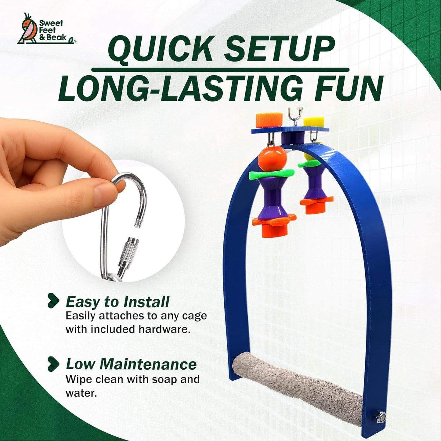 Large Whirly Bird - Engaging Cage Toy for Enhanced Visual and Physical Stimulation - Safe, Non-Toxic Accessories for Large Birds