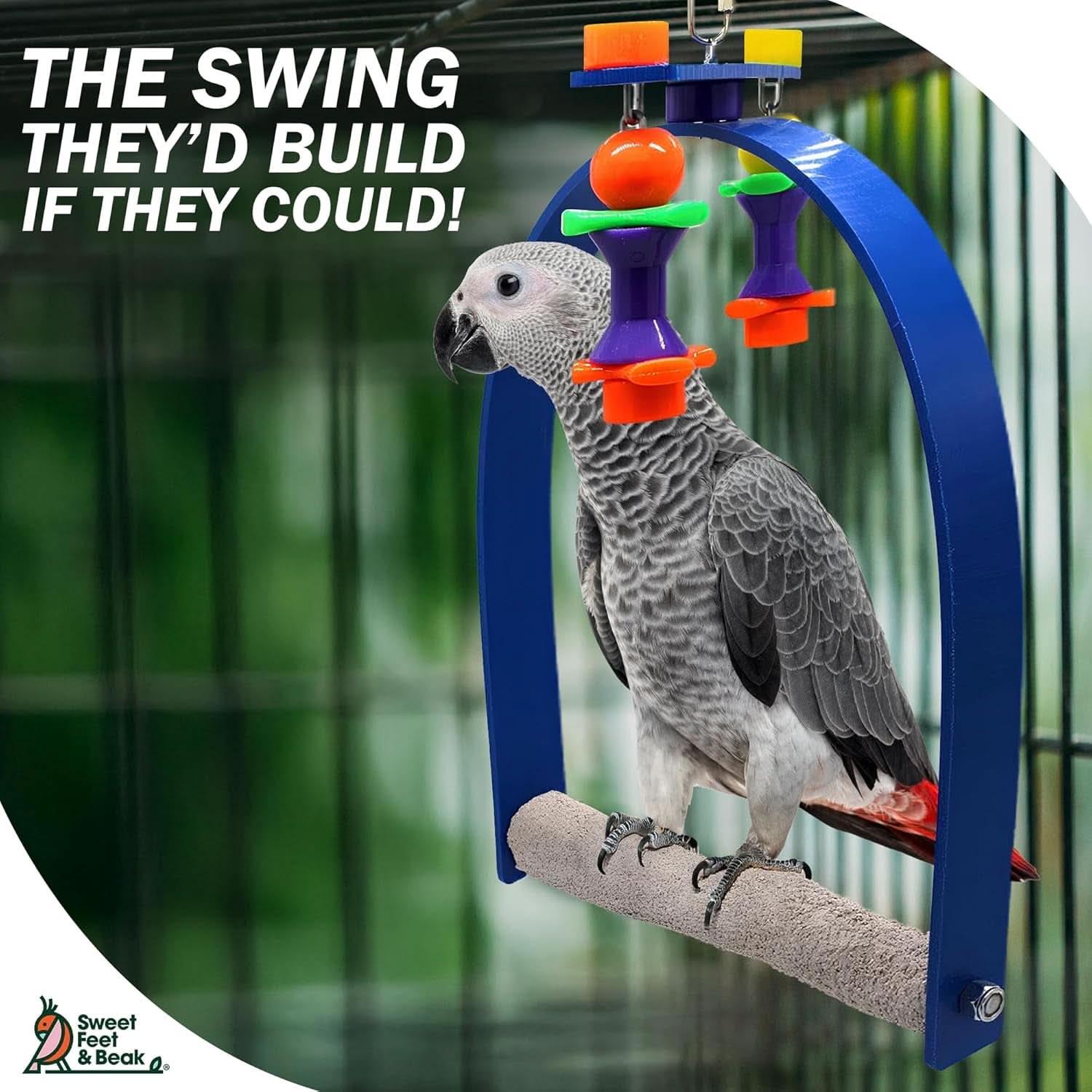 Large Whirly Bird - Engaging Cage Toy for Enhanced Visual and Physical Stimulation - Safe, Non-Toxic Accessories for Large Birds