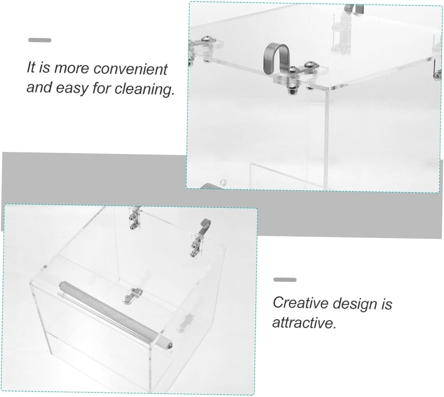No-Mess Bird Feeder with Hooks - Premium Cage Accessories for Parrots, Parakeets, Canaries, Cockatiels, and Finches
