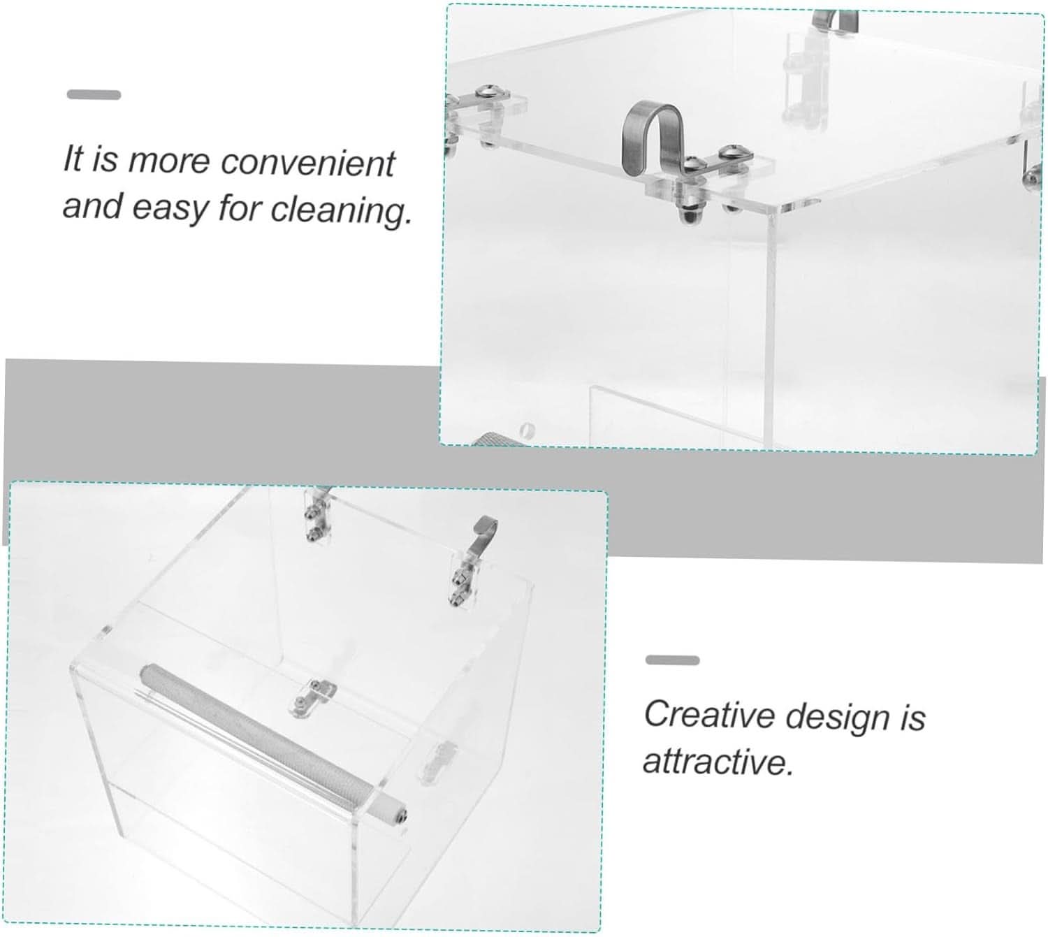 No-Mess Bird Feeder with Hooks - Premium Cage Accessories for Parrots, Parakeets, Canaries, Cockatiels, and Finches