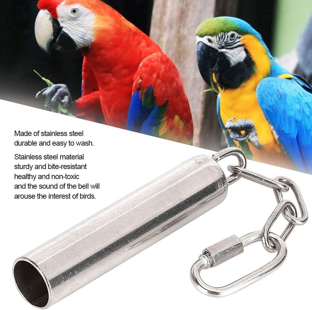 Stainless Steel Bird Cage Bell Toy - Durable and Easy to Clean Parrot Accessory for Long-lasting Play and Versatile Use