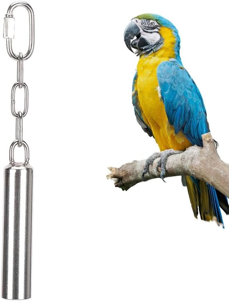 Stainless Steel Bird Cage Bell Toy - Durable and Easy to Clean Parrot Accessory for Long-lasting Play and Versatile Use