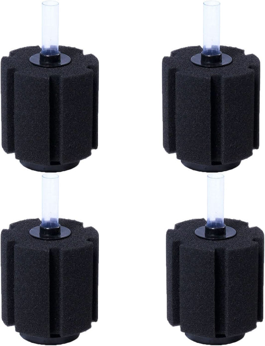 Aquarium Sponge Filter Set for Breeding Fry, Betta, and Shrimp - 4 Pieces (Suitable for Tanks up to 60 Gallons)