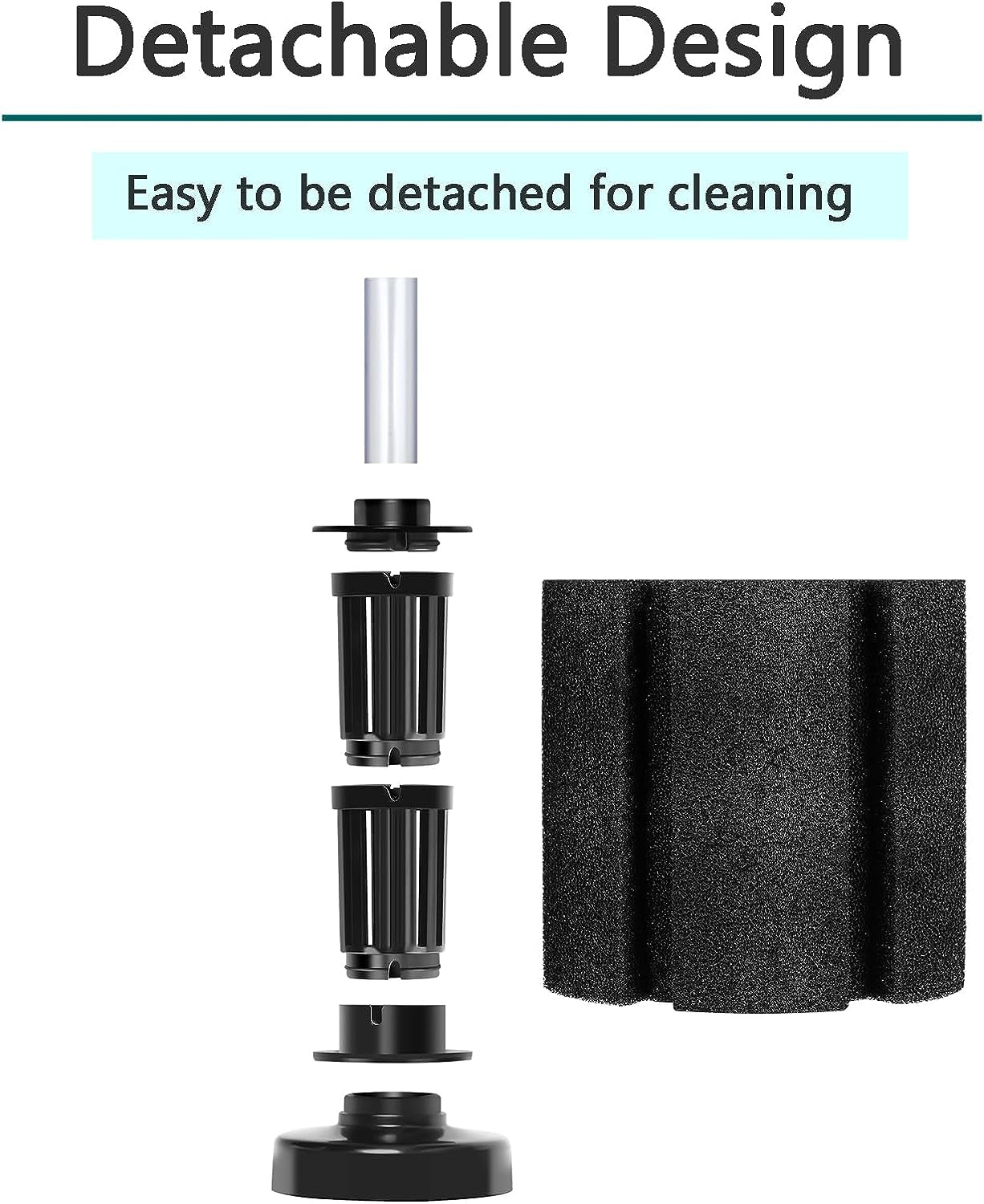 Aquarium Sponge Filter Set for Breeding Fry, Betta, and Shrimp - 4 Pieces (Suitable for Tanks up to 60 Gallons)
