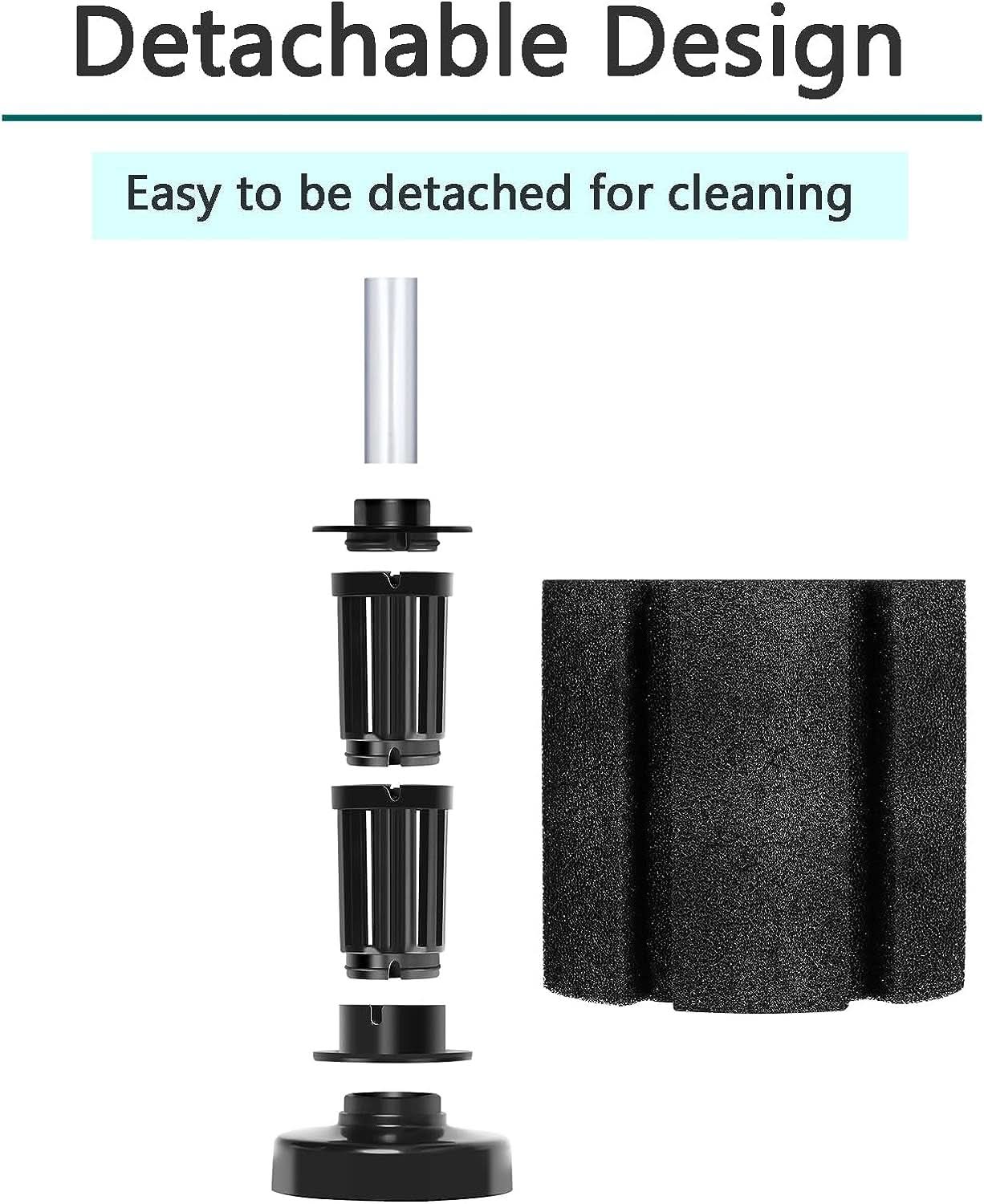 Aquarium Sponge Filter Set for Breeding Fry, Betta, and Shrimp - 4 Pieces (Suitable for Tanks up to 60 Gallons)