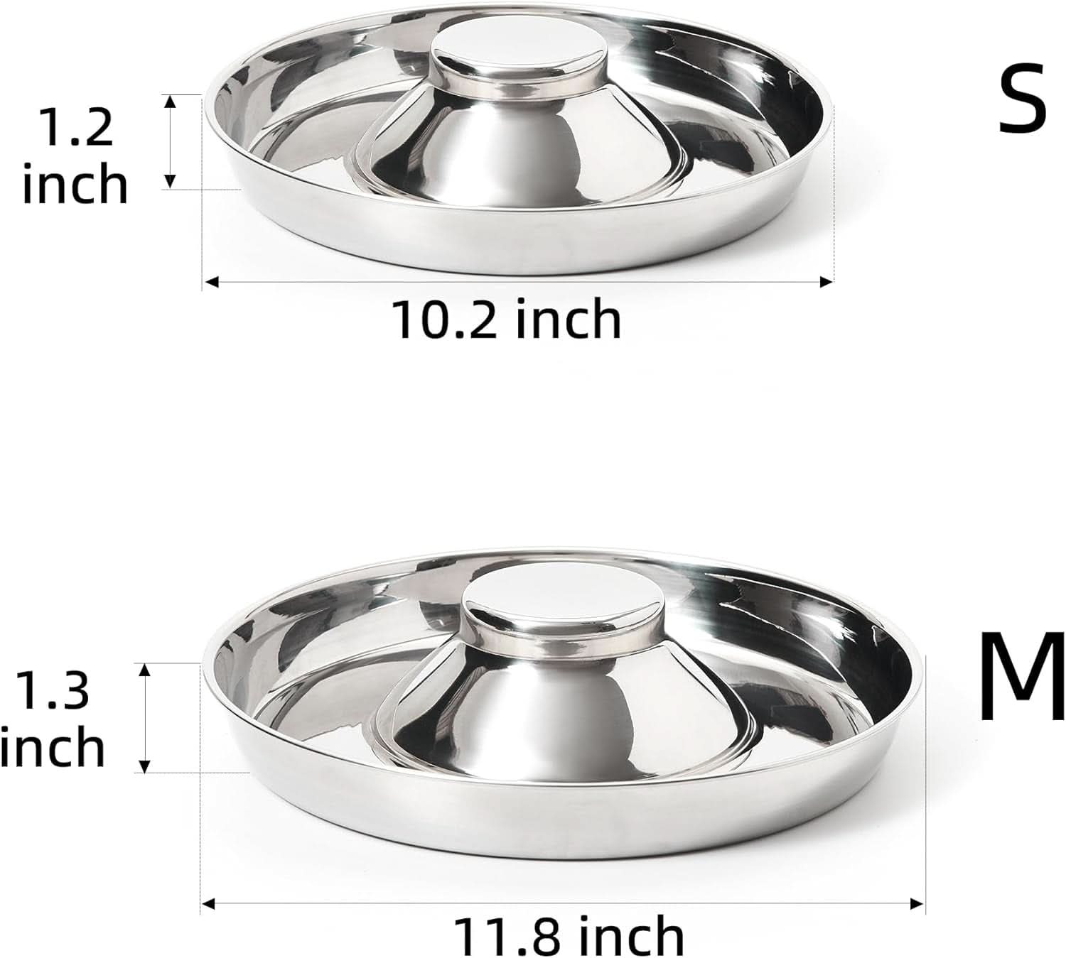 Stainless Steel Dog Bowls Set of 2 - Food and Water Feeders for Small, Medium, and Large Dogs